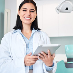 Dentist smiles